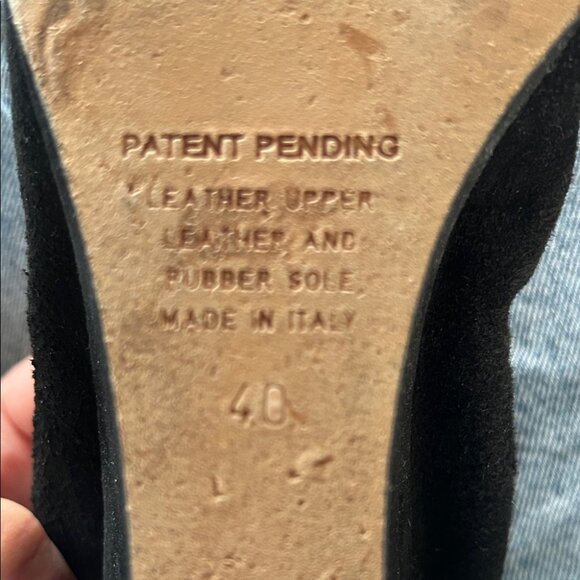 Anyi Lu Black Wedges with Leopard Accent - Picture 5 of 5